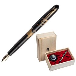 Ручка перьевая Namiki Tradition Crane and turtle цвет чернил черный цвет корпуса черный